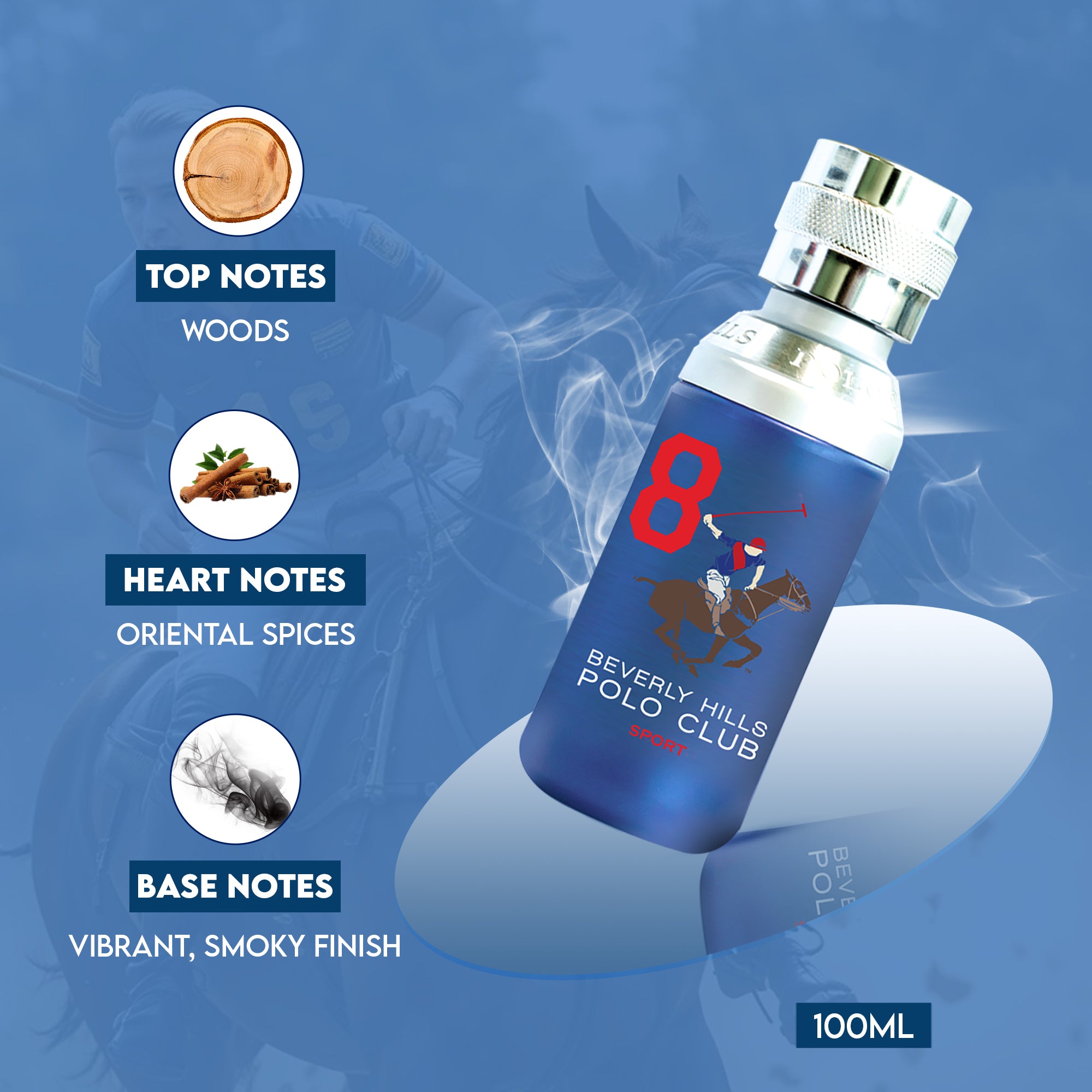 Sports No.8 Eau De Toilette For Men - 50 ML, EDT FOR MEN