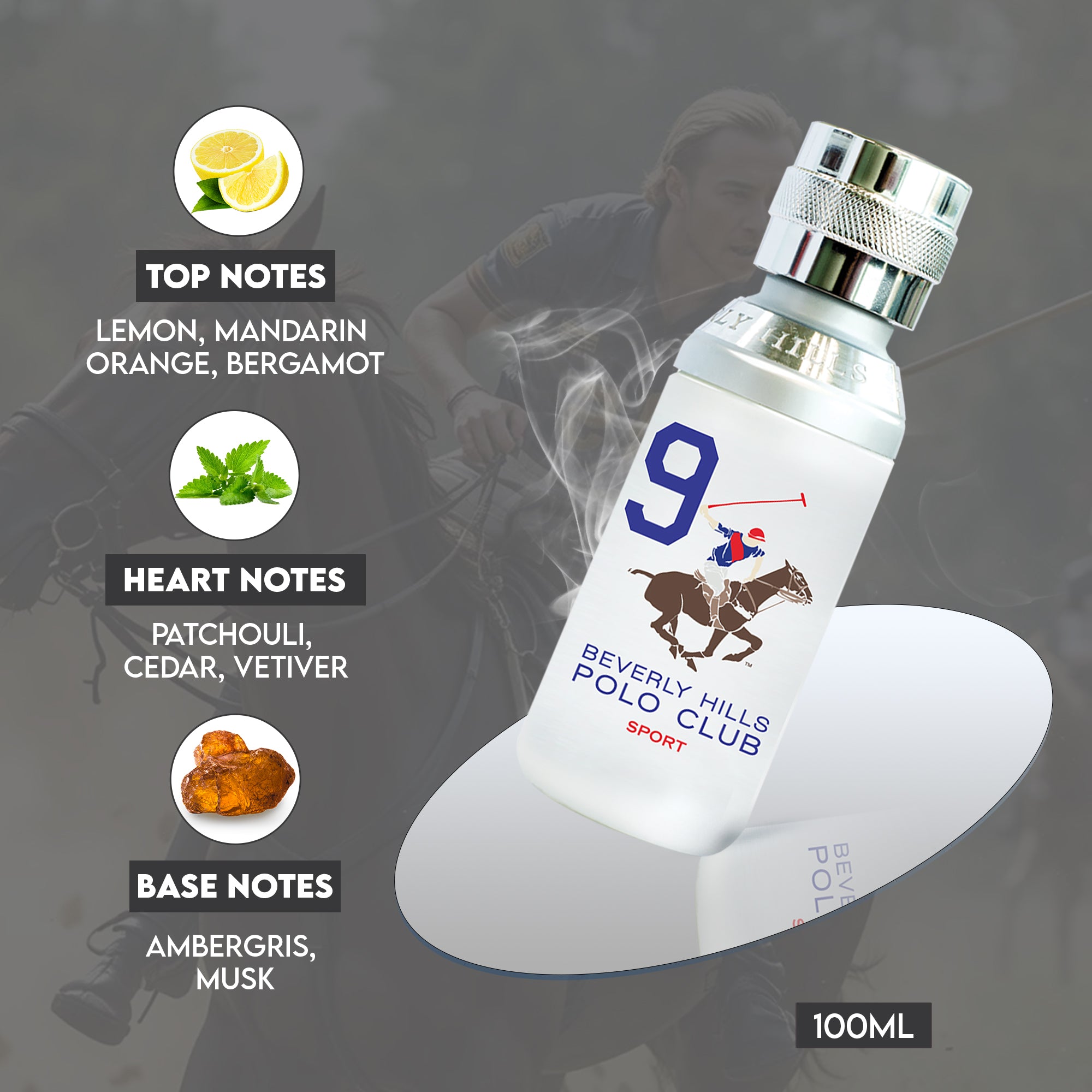 Sports No.9 Eau De Toilette For Men - 50 ML, EDT FOR MEN