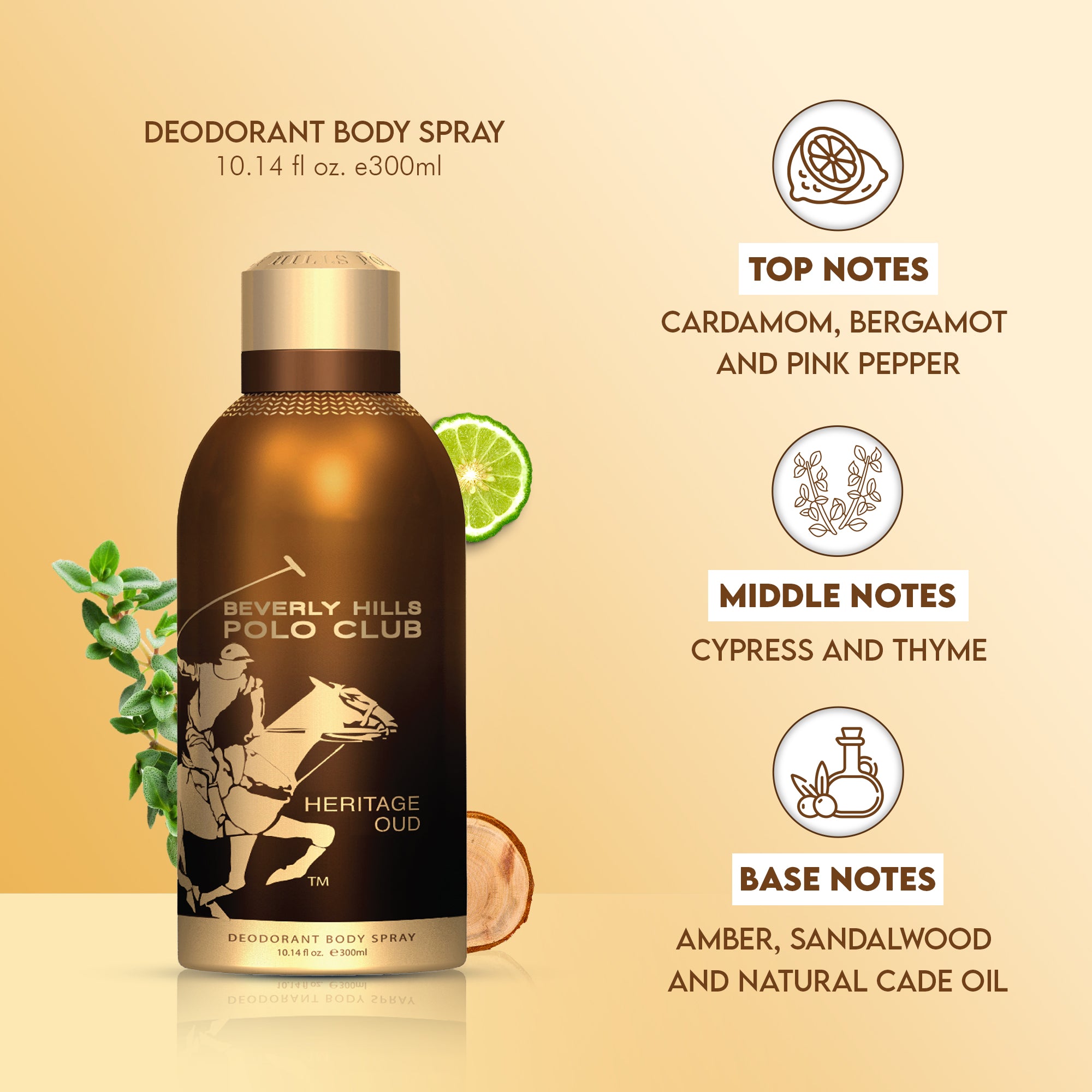 Prestige Parfum Body Spray - 300 ml, Deodorant for Men